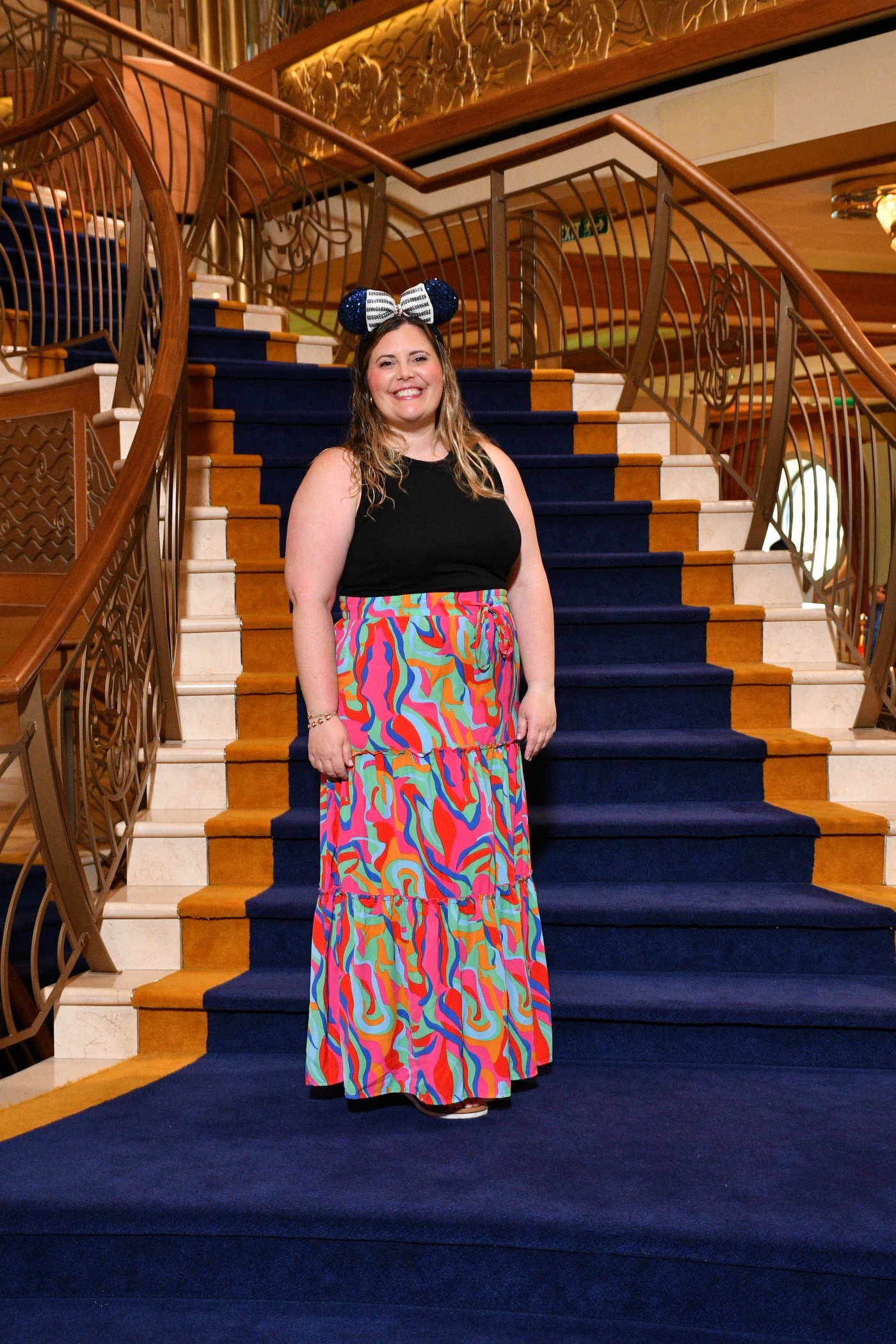 Disney Cruise grand staircase with Fairytale Dreamers