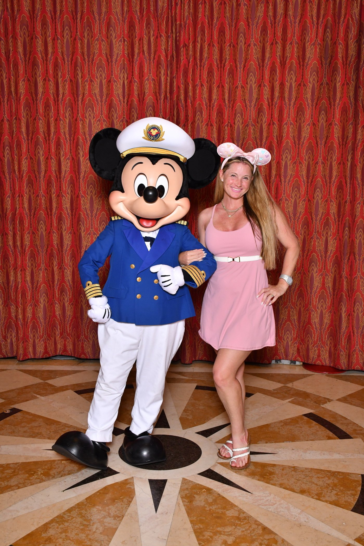 Disney Cruise interior with Mickey statue